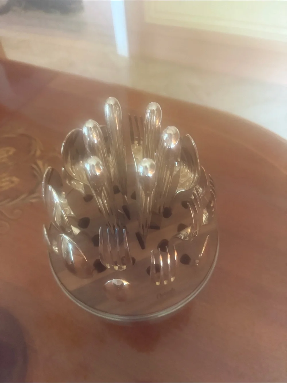 Christofle Polished Silver Egg Sculpture